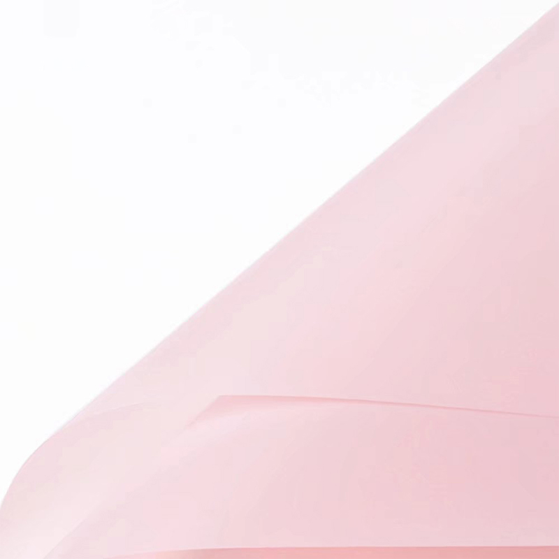 Papier d'emballage de fleurs translucides de couleur unie mate