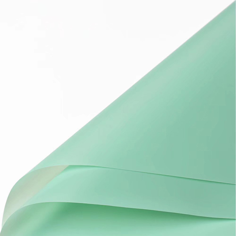 Papier d'emballage de fleurs translucides de couleur unie mate