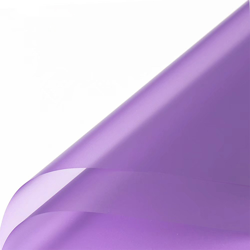 Papier d'emballage de fleurs translucides de couleur unie mate
