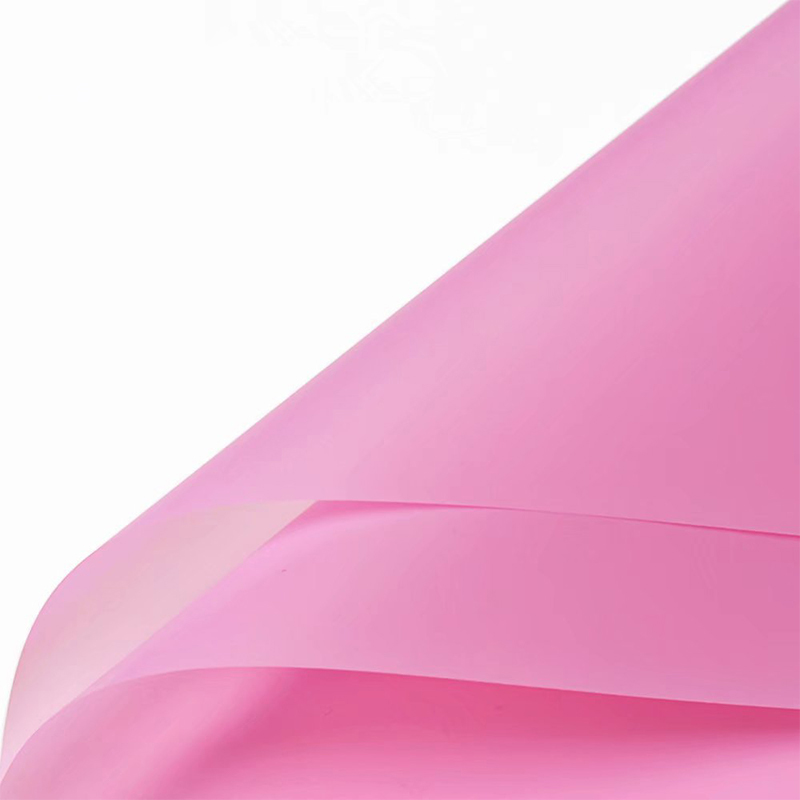 Papier d'emballage de fleurs translucides de couleur unie mate