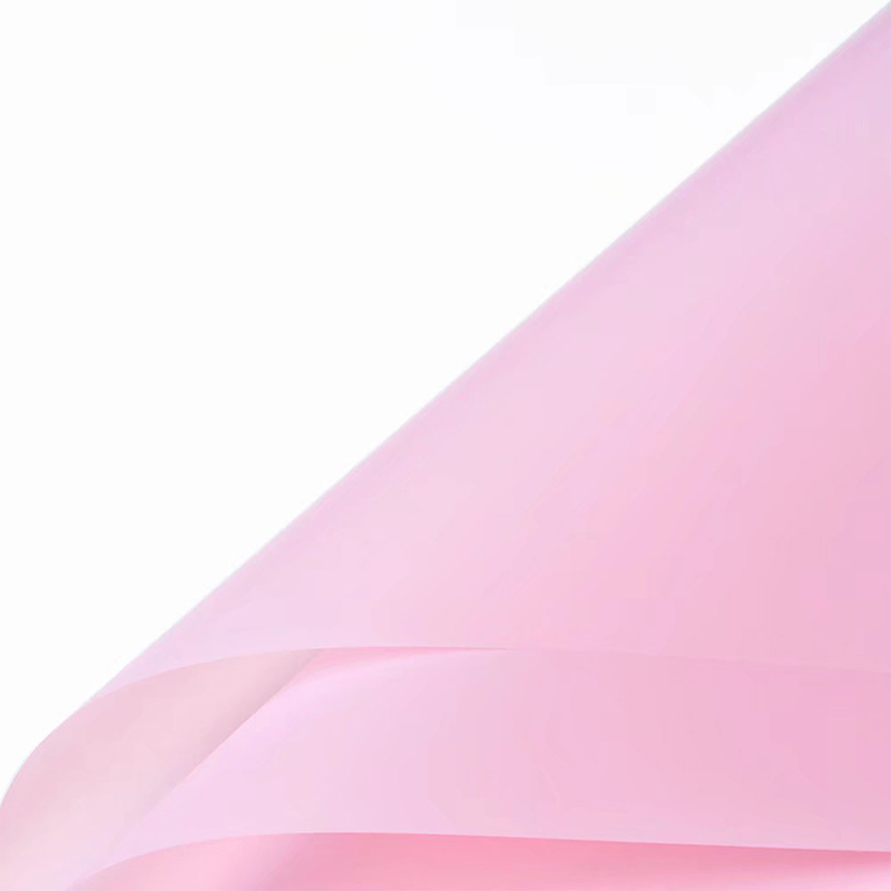 Papier d'emballage de fleurs translucides de couleur unie mate