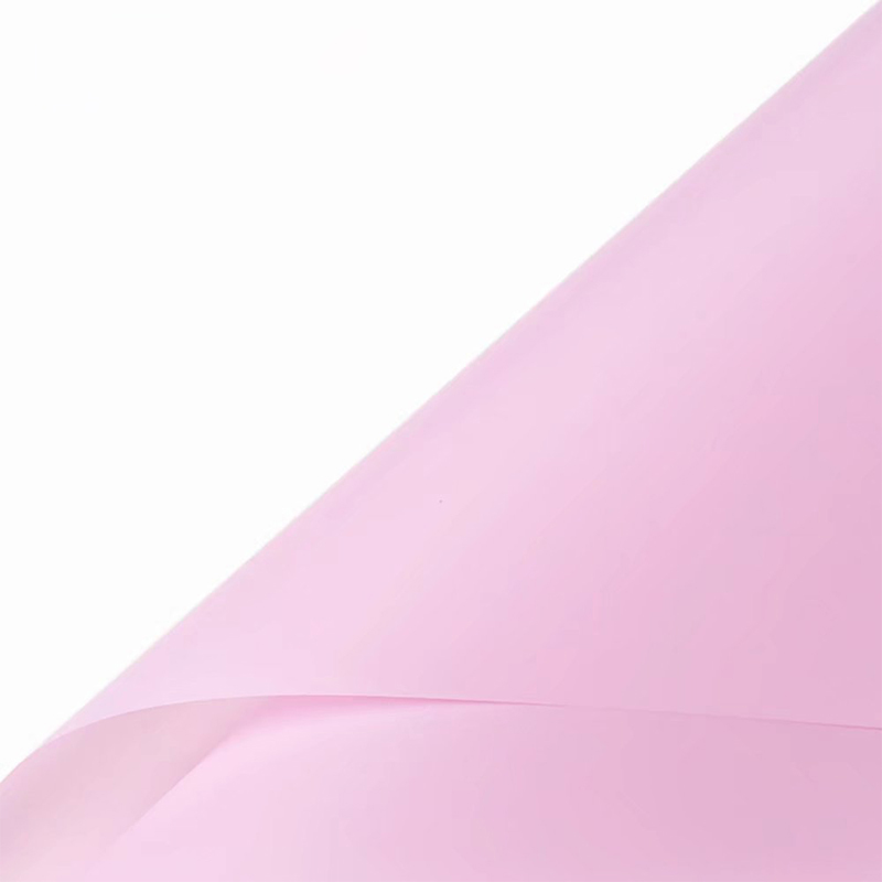 Papier d'emballage de fleurs translucides de couleur unie mate