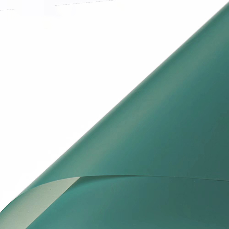 Papier d'emballage de fleurs translucides de couleur unie mate