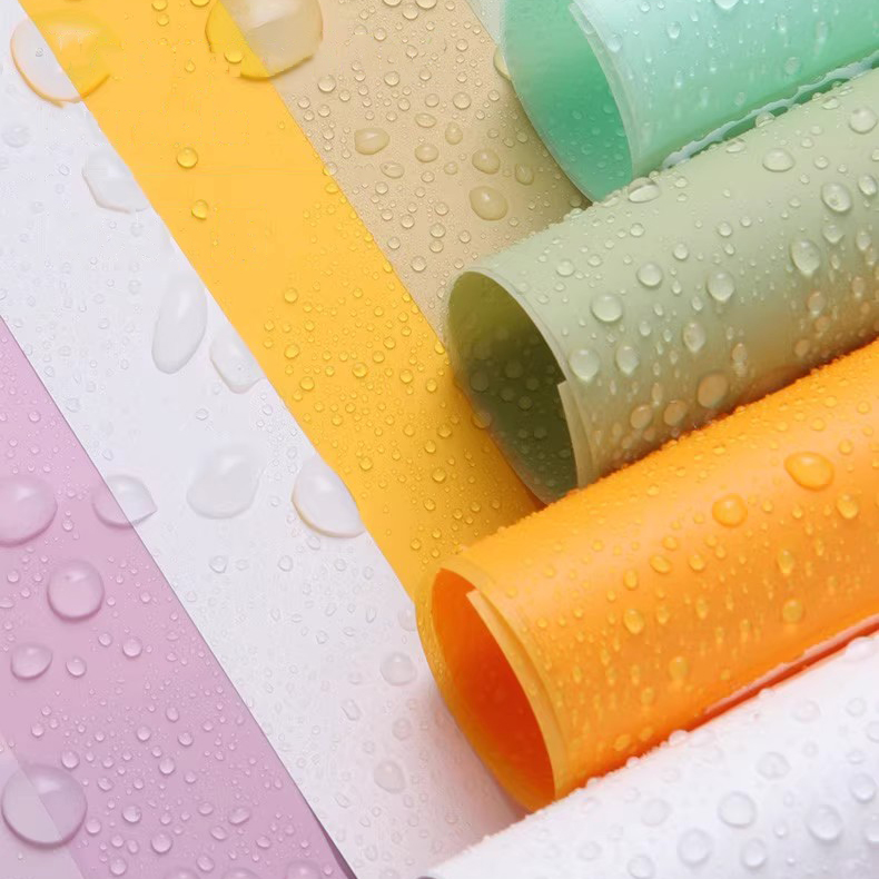Papier d'emballage de fleurs translucides de couleur unie mate