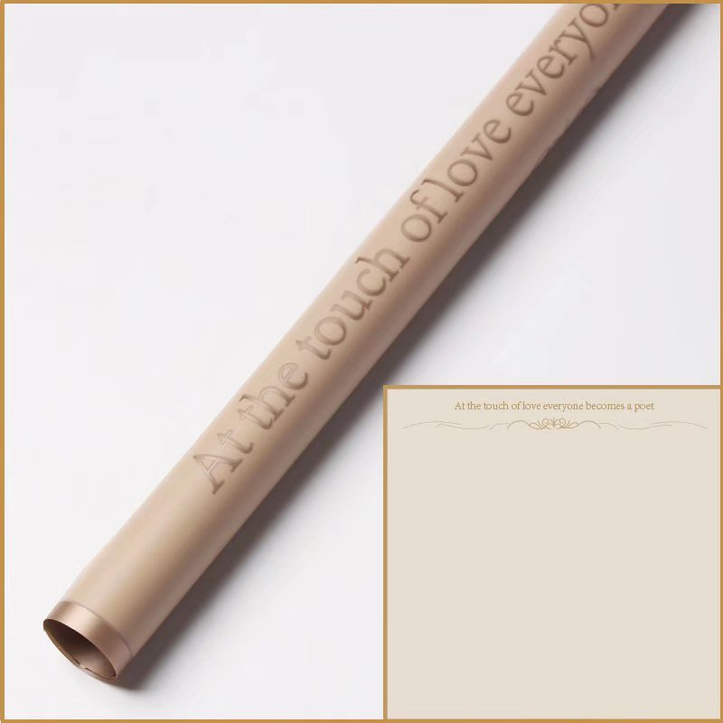 Papier d'emballage de fleurs mat à bords dorés de 9 couleurs