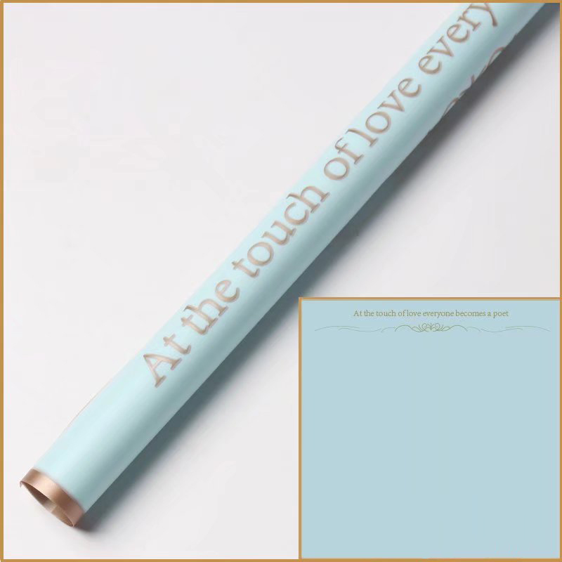 Papier d'emballage de fleurs mat à bords dorés de 9 couleurs