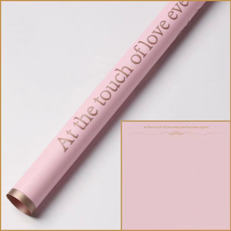 Papier d'emballage de fleurs mat à bords dorés de 9 couleurs