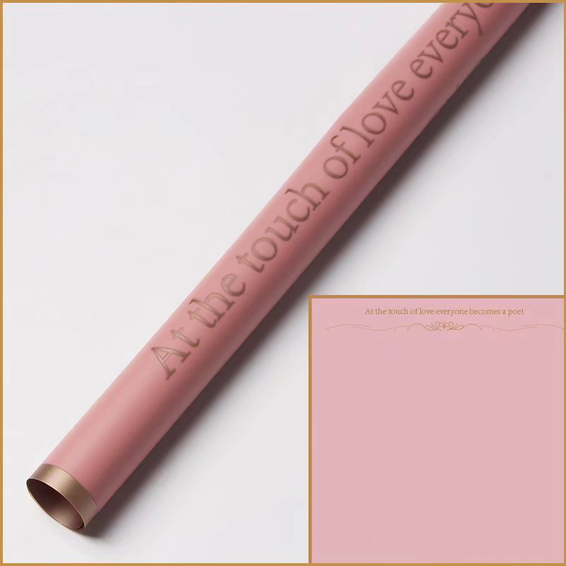 Papier d'emballage de fleurs mat à bords dorés de 9 couleurs
