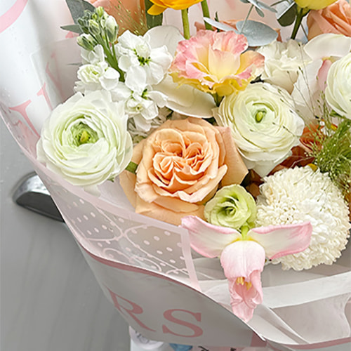 Papier d'emballage de fleurs à texture lisse