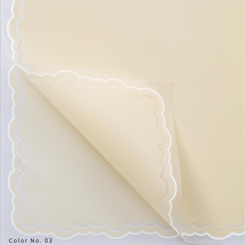 Papier d'emballage de fleurs en film de gelée de pétales