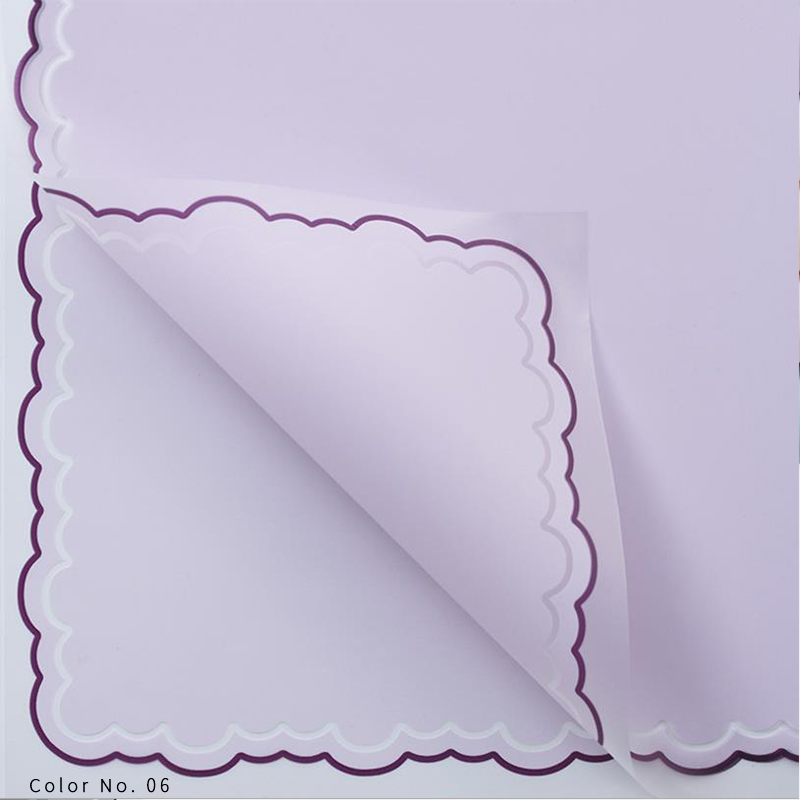 Papier d'emballage de fleurs en film de gelée de pétales