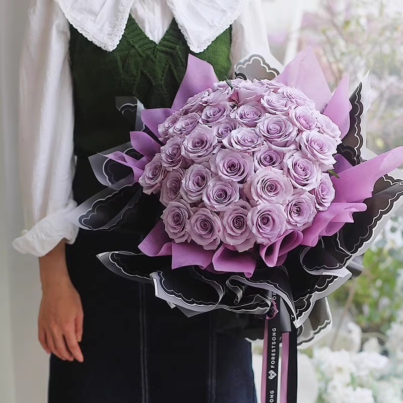 Papier d'emballage de fleurs en film de gelée de pétales