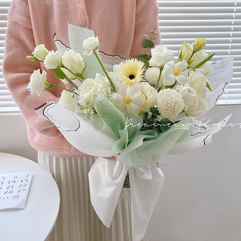 Papier d'emballage de fleurs en film de gelée de pétales