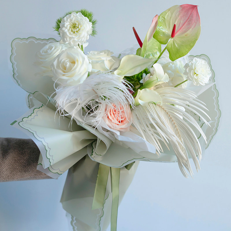 Papier d'emballage de fleurs en film de gelée de pétales