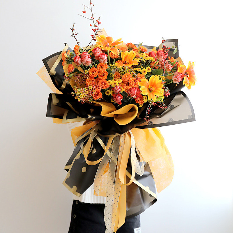 Papier d'emballage de fleurs bricolage mat Hansu