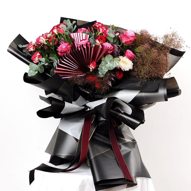 Papier d'emballage imperméable pour bouquet de fleurs Nossa avec ligne magnétique