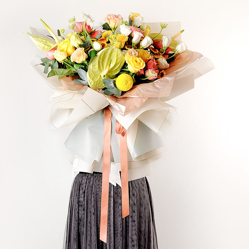 Papier d'emballage imperméable pour bouquet de fleurs Nossa avec ligne magnétique