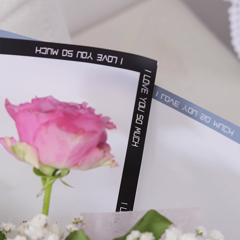 Papier d'emballage de fleur de stratification de Matt de gaufrage imperméable en plastique