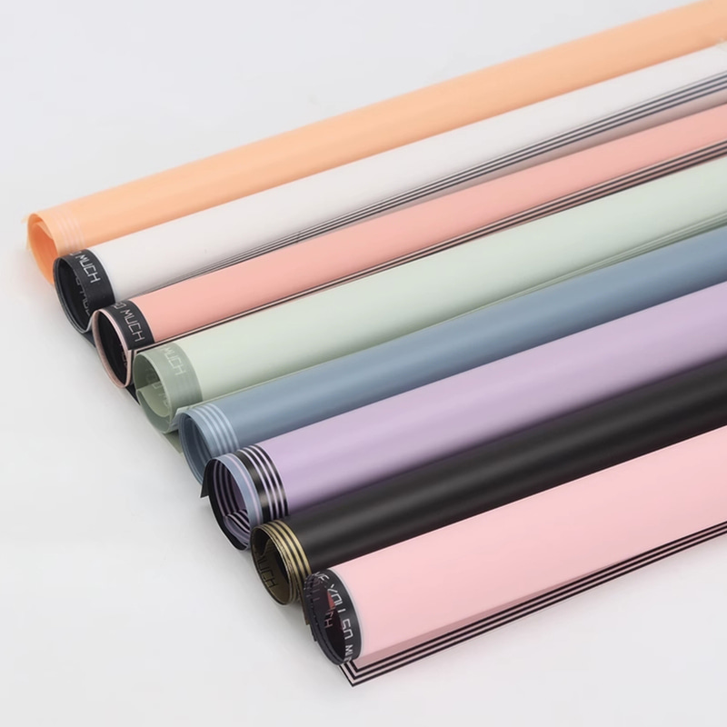 Papier d'emballage de fleur de stratification de Matt de gaufrage imperméable en plastique