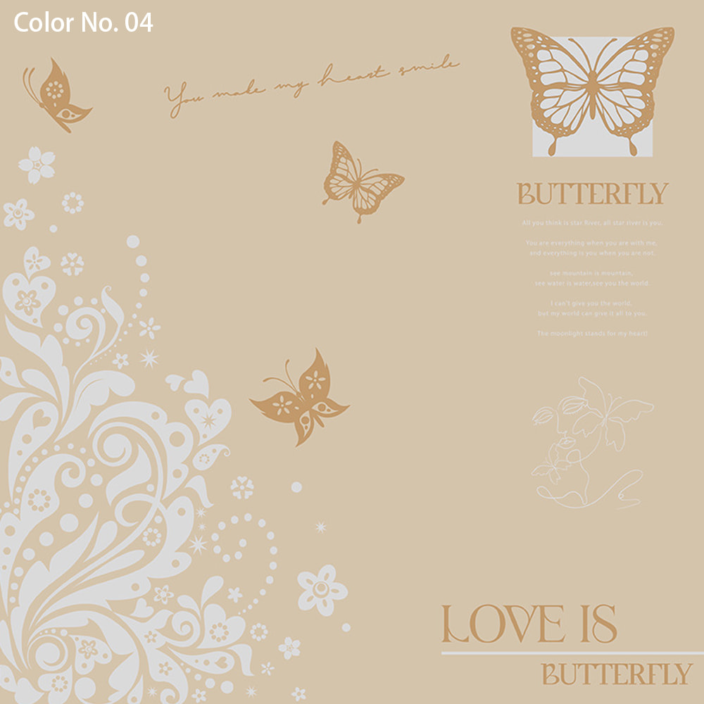 Emballage de bouquet imperméable en papier Nossa avec revêtement simple face, motif imprimé papillon évidé