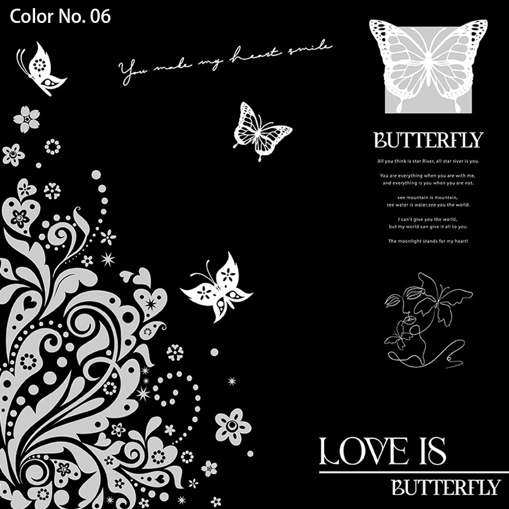 Emballage de bouquet imperméable en papier Nossa avec revêtement simple face, motif imprimé papillon évidé