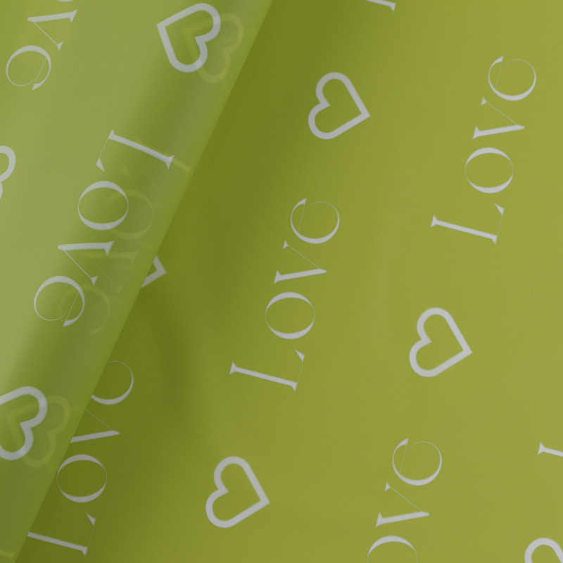 Lettres d'amour imprimées, papier d'emballage de fleurs Nossa avec revêtement imperméable coloré