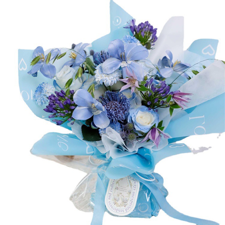 Lettres d'amour imprimées, papier d'emballage de fleurs Nossa avec revêtement imperméable coloré