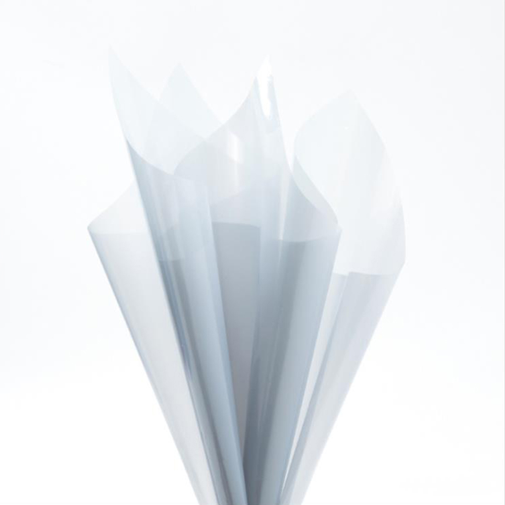 Papier d'emballage de fleurs en verre cristal transparent imperméable