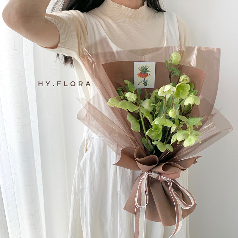 Papier d'emballage de fleurs en verre cristal transparent imperméable
