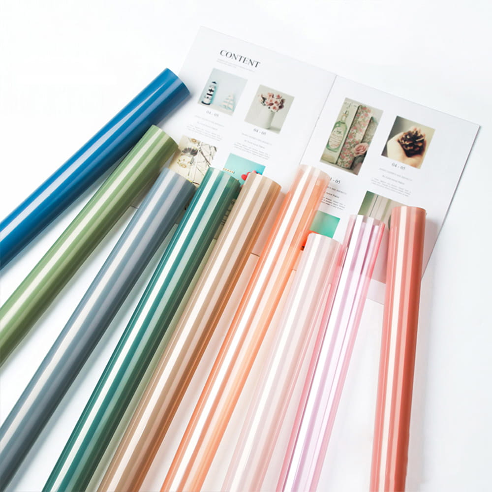 Papier d'emballage de fleurs en verre cristal transparent imperméable