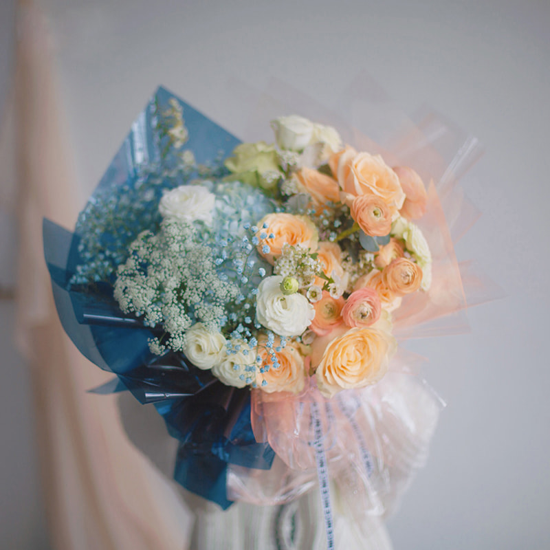 Papier d'emballage de fleurs en verre cristal transparent imperméable