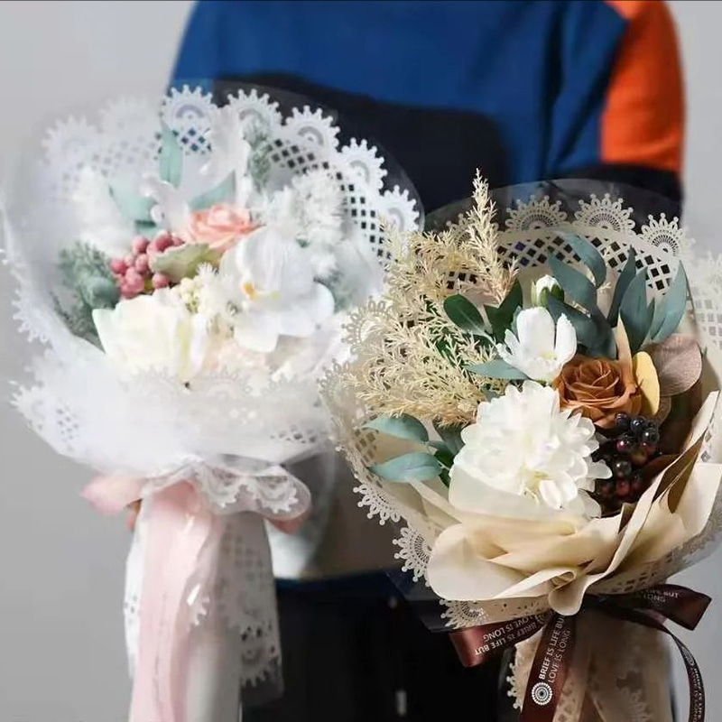 Papier enveloppé de dentelle imperméable épaissie en plastique