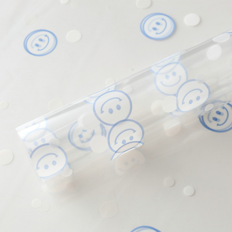 Papier d'emballage de fleur de visage souriant de cellophane d'OPP