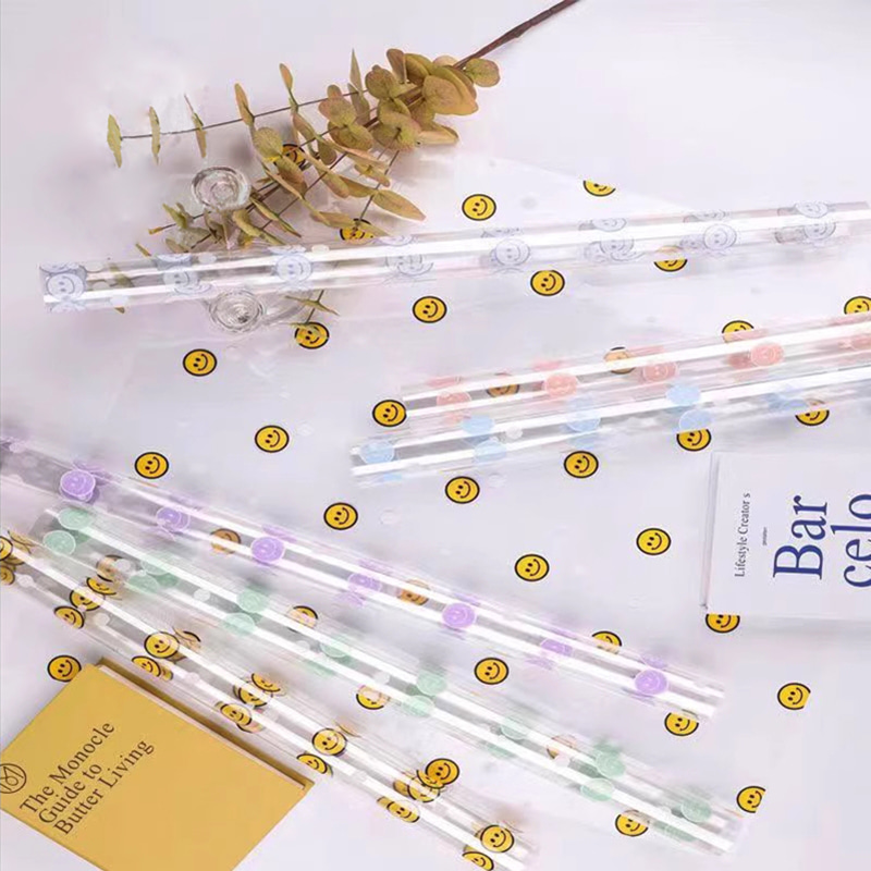 Papier d'emballage de fleur de visage souriant de cellophane d'OPP