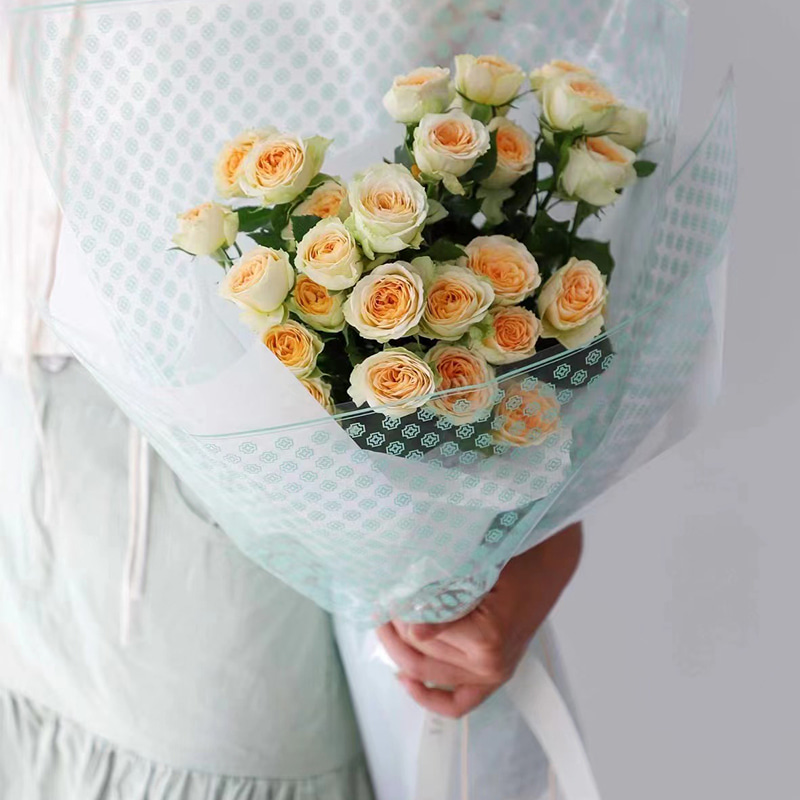 Film d'emballage de fleurs en plastique translucide