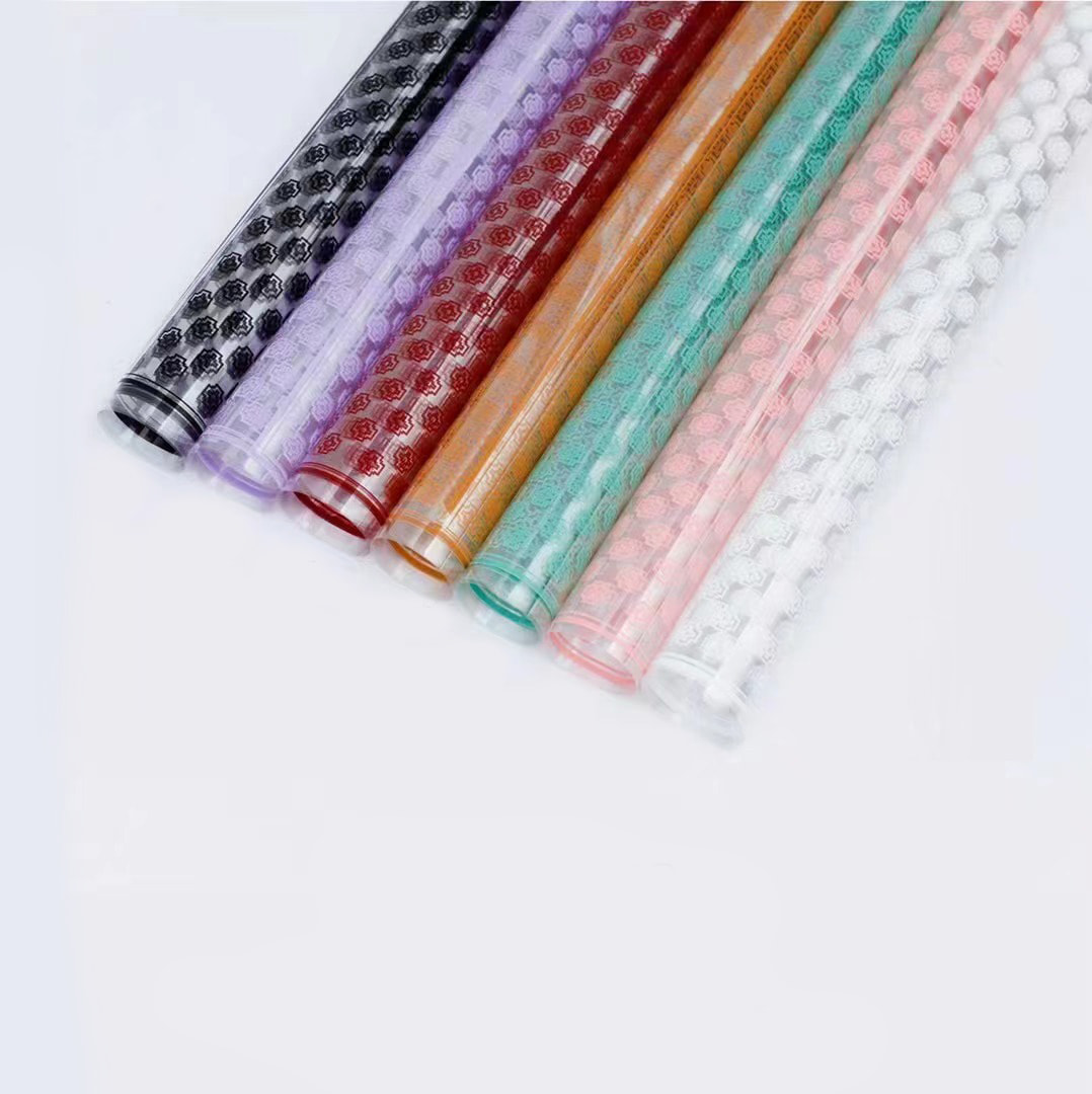 Film d'emballage de fleurs en plastique translucide