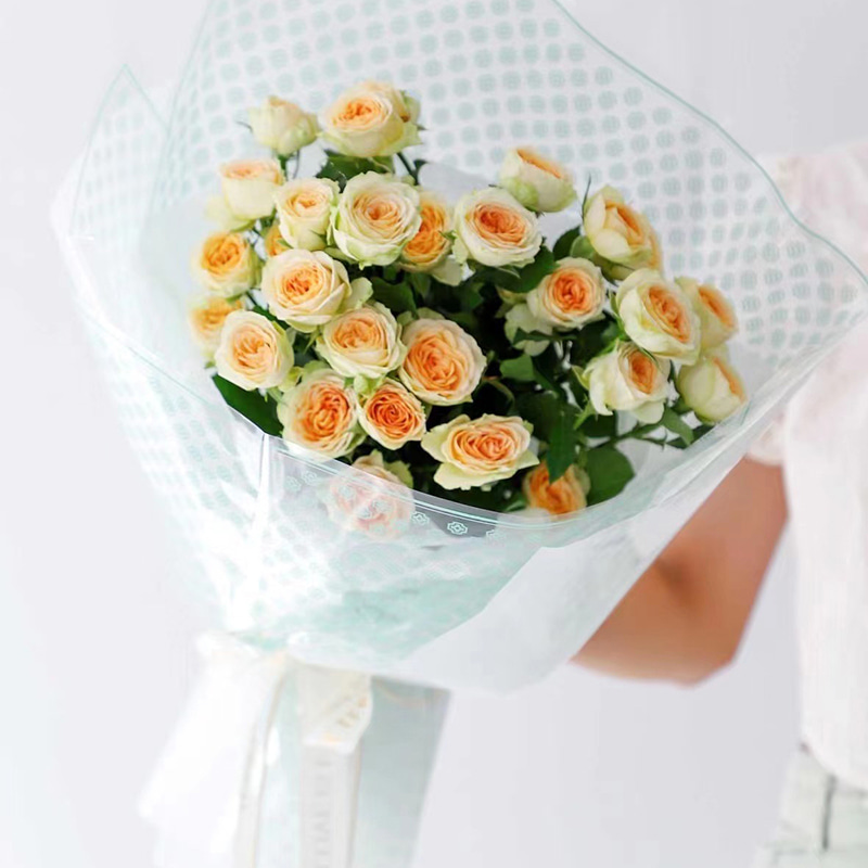 Film d'emballage de fleurs en plastique translucide