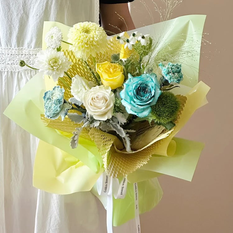 Papier d'emballage de fleurs OPP de 4,5 mil