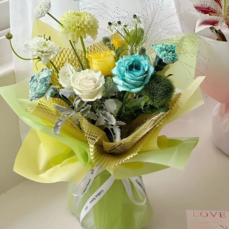 Papier d'emballage de fleurs OPP de 4,5 mil