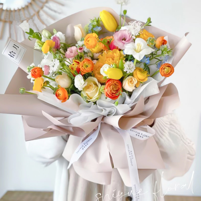 Film d'emballage de fleurs en plastique de 7,5 mil d'épaisseur