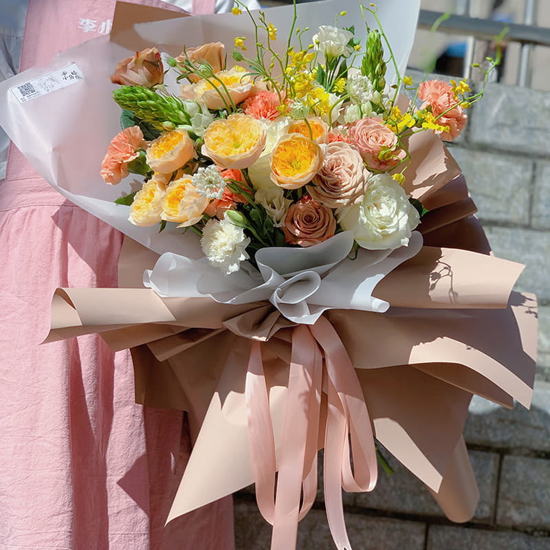 Film d'emballage de fleurs en plastique de 7,5 mil d'épaisseur