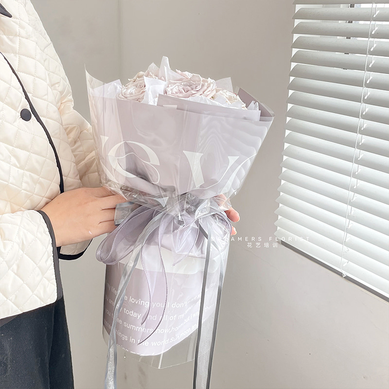 Papier Cadeau Bouquet Éternel Cynthia