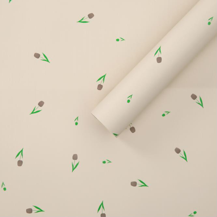 Papier d'emballage épais pour bouquet avec des mots artistiques