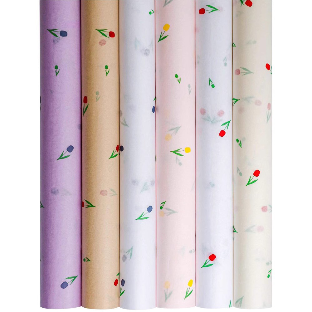 Papier d'emballage épais pour bouquet avec des mots artistiques