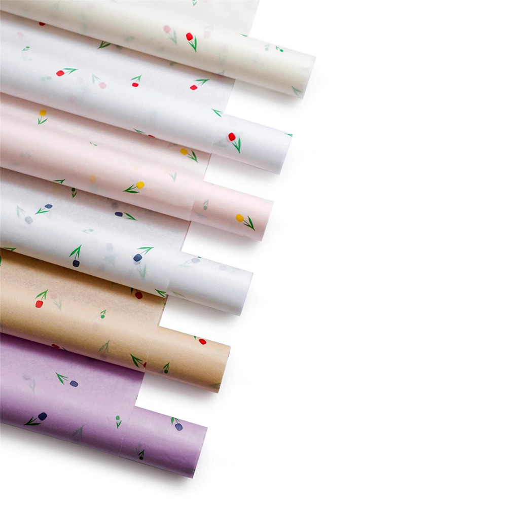Papier d'emballage épais pour bouquet avec des mots artistiques