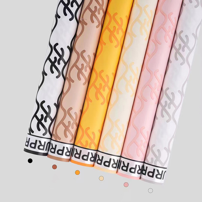 Papier d'emballage de fleurs Hera de marque dans une variété de couleurs