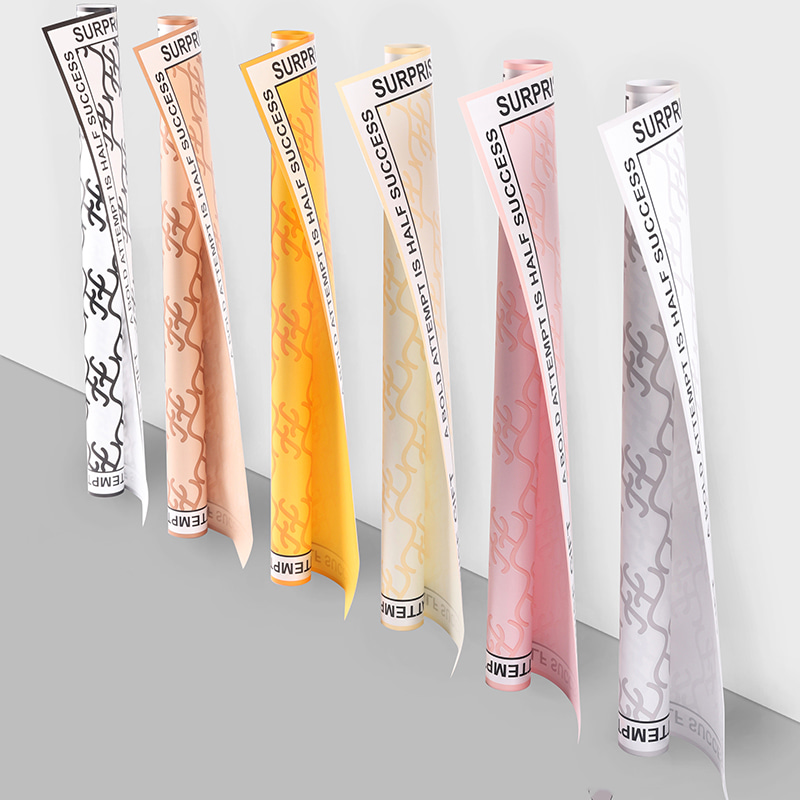 Papier d'emballage de fleurs Hera de marque dans une variété de couleurs