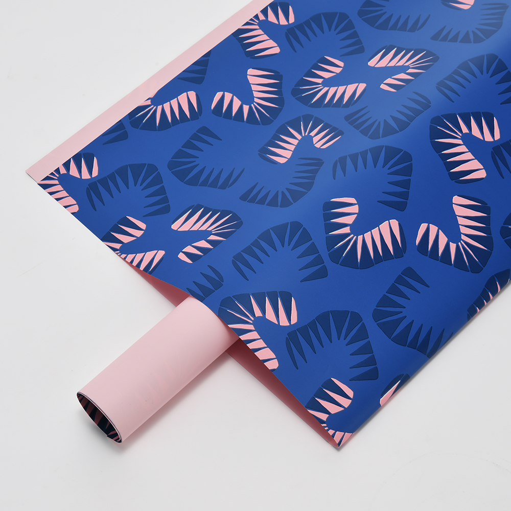 Six papiers d'emballage de fleurs à motifs de feuilles de couleurs vives
