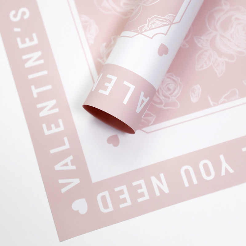 Papier Cadeau Fleur à Motif Rose