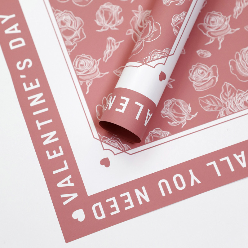 Papier Cadeau Fleur à Motif Rose